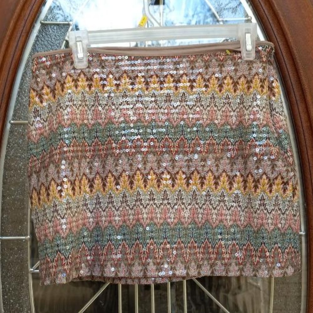Express Multi-Color Mini Skirt Size SP - Picture 4 of 4